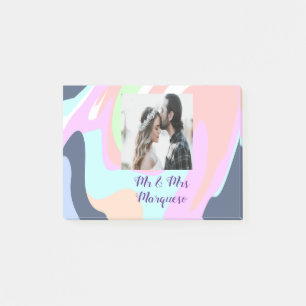 simple minimal add your name photo pastel paint ef post-it notes