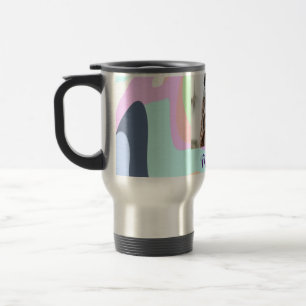 simple minimal add your name photo pastel paint ef travel mug