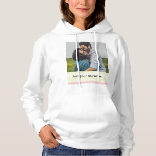 simple minimal add your name photo watercolor hoodie
