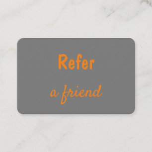 simple minimal add your name store salon referral card
