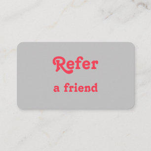 simple minimal add your name store salon  referral card