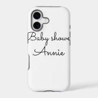simple minimal add your name text baby shower thro
