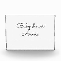 simple minimal add your name text baby shower thro