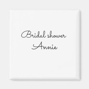 simple minimal add your name text bridal shower t magnet