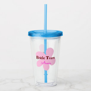 simple minimal add your name text bridesmaid gift acrylic tumbler