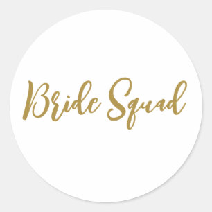 simple minimal add your name text bridesmaid gift classic round sticker