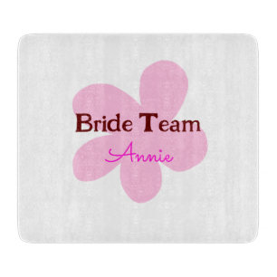 simple minimal add your name text bridesmaid gift cutting board