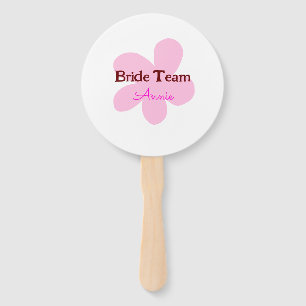 simple minimal add your name text bridesmaid gift  hand fan