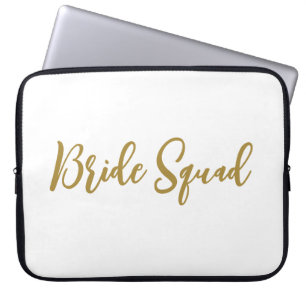 simple minimal add your name text bridesmaid gift laptop sleeve