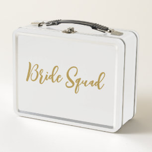 simple minimal add your name text bridesmaid gift metal lunch box