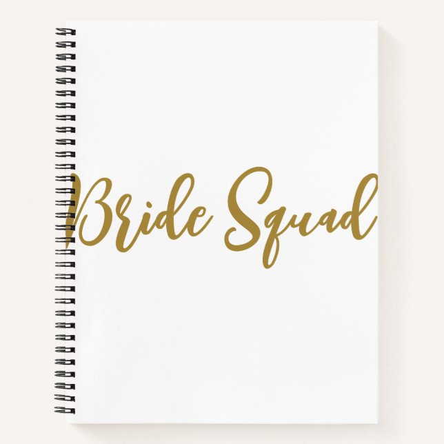 simple minimal add your name text bridesmaid gift  notebook (Front)