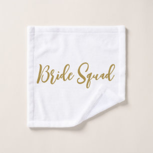simple minimal add your name text bridesmaid gift wash cloth