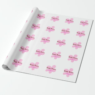 simple minimal add your name text bridesmaid gift wrapping paper