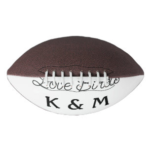 simple minimal add your name text love birds text american football