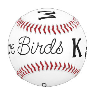 simple minimal add your name text love birds text baseball