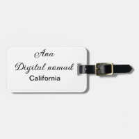 Simple minimal add your name text place california