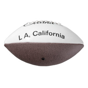Simple minimal add your name text place city custo american football