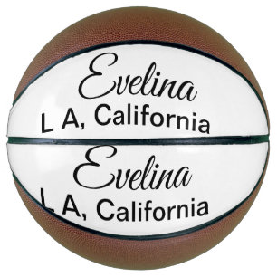 Simple minimal add your name text place city custo basketball