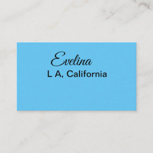 Simple minimal add your name text place city custo business card