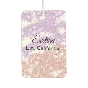 Simple minimal add your name text place city custo car air freshener