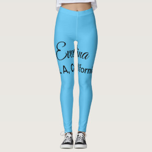 Simple minimal add your name text place city custo leggings