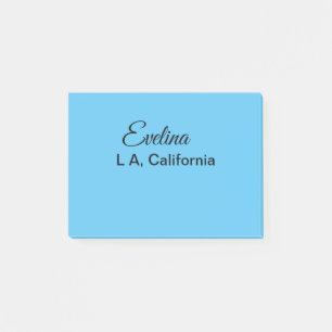 Simple minimal add your name text place city custo post-it notes