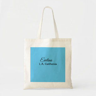 Simple minimal add your name text place city custo tote bag