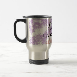 Simple minimal add your name text place city custo travel mug