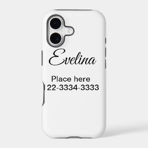 Simple minimal add your name text place city phone