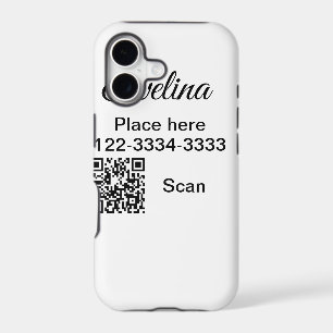 Simple minimal add your name text place city phone