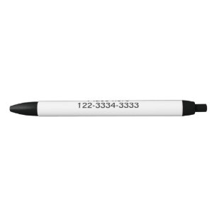 Simple minimal add your name text place city phone black ink pen