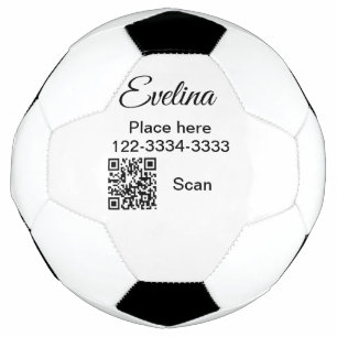 Simple minimal add your name text place city phone football