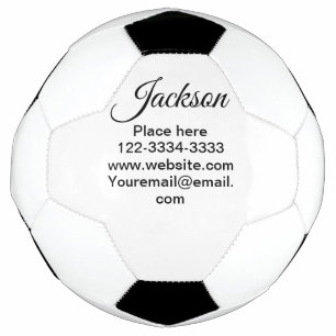 Simple minimal add your name text place city phone football