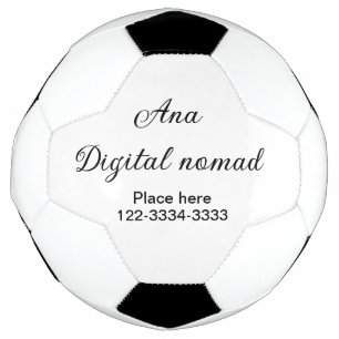 Simple minimal add your name text place city phone football