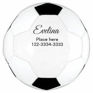 Simple minimal add your name text place city phone football