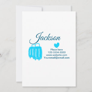Simple minimal add your name text place city phone invitation