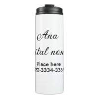 Simple minimal add your name text place city phone