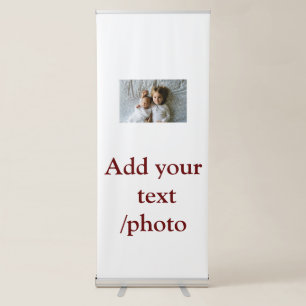 simple minimal ADD YOUR PHOTO TEXT CHRISTMAS Ba Retractable Banner