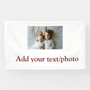 simple minimal ADD YOUR PHOTO TEXT CHRISTMAS Banner