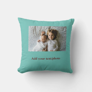 simple minimal ADD YOUR PHOTO TEXT CHRISTMAS C Cushion