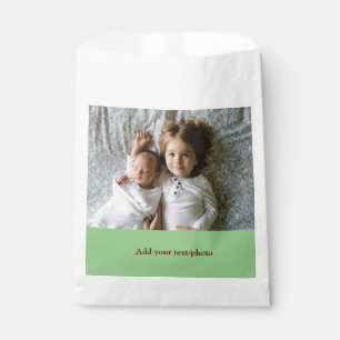 simple minimal ADD YOUR PHOTO TEXT CHRISTMAS F Favour Bags