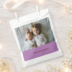 simple minimal ADD YOUR PHOTO TEXT CHRISTMAS Favour Bags