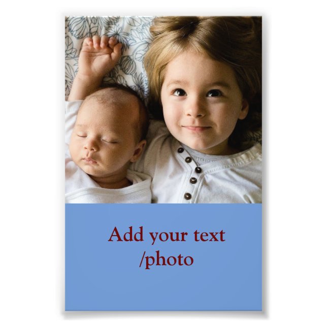 simple minimal ADD YOUR PHOTO TEXT CHRISTMAS       Print (Front)