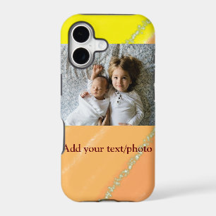 simple minimal ADD YOUR PHOTO TEXT CHRISTMAS yello