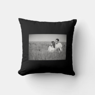 Simple minimal add your photo text glitter sparkle cushion