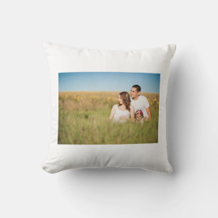 Simple minimal add your photo text glitter sparkle cushion