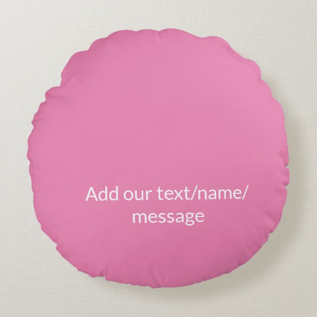 Simple minimal add your photo text glitter sparkle round cushion (Front)