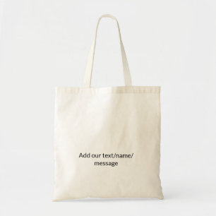 Simple minimal add your photo text glitter sparkle tote bag