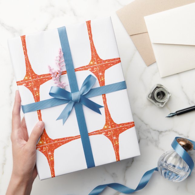 Simple minimal add your photo text glitter sparkle wrapping paper (Gifting)