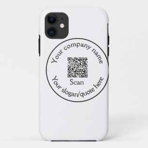 simple minimal add your Q R code scan add name iPhone 11 Case